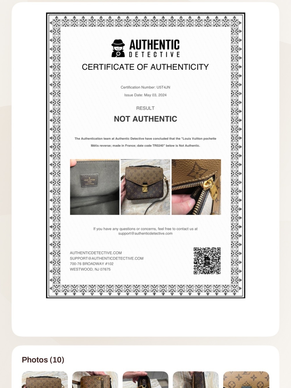 Two-Tone Monogram Satchel in Brown and Dark Brown - Picture 9 of 11